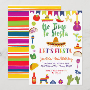 Lasst uns Fiesta 1. Geburtstagsfeier einladen Einladung