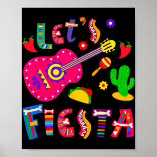 Lasst uns Fiesta 5 Cinco De Mayo für Frauen Männer Poster