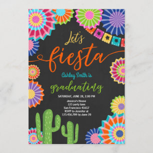 Lasst uns Fiesta Abschluss Einladung mexikanisches