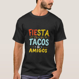 Lasst uns Fiesta Amigos Avocado und Tacos Cinco de T-Shirt