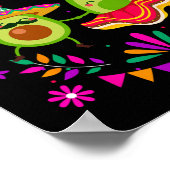 Lasst uns Fiesta Avocado tanzen Cinco De Mayo Mexi Poster (Ecke)