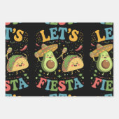Lasst uns Fiesta Avocado und Tacos Cinco de Mayo Geschenkpapier Set (Vorderseite)