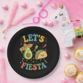 Lasst uns Fiesta Avocado und Tacos Cinco de Mayo Pappteller (Party)