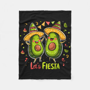 Lasst uns Fiesta Avocado und Tacos Sombrero Cinco  Fleecedecke