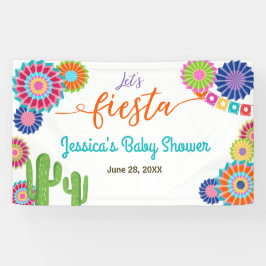 Lasst uns Fiesta Baby Duschbanner Mexican Cactus Banner