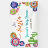 Lasst uns Fiesta Baby Duschbanner Mexican Cactus Banner (Vertikal)