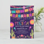 Lasst uns Fiesta Baby Dusche Einladung (Stehend Vorderseite)