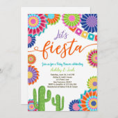 Lasst uns Fiesta Baby Dusche Einladung Mexican Cac (Vorne/Hinten)