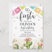 Lasst uns Fiesta Birthday Einladung White (Vorderseite)