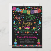 Lasst uns Fiesta bis wir Siesta mexikanische Gebur Einladung (Vorderseite)