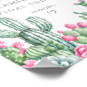 Lasst uns Fiesta Cactus Brautparty Willkommen Poster (Ecke)