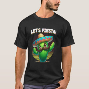 Lasst uns Fiesta Cinco de Mayo Dabbing Kaktus Schn T-Shirt
