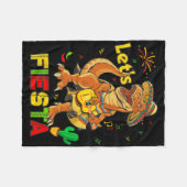 Lasst uns Fiesta Cinco De Mayo Dinosaurier Mexikan Fleecedecke (Vorderseite (Horizontal))