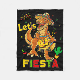 Lasst uns Fiesta Cinco De Mayo Dinosaurier Mexikan Fleecedecke