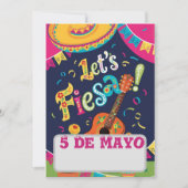 Lasst uns Fiesta cinco de mayo Einladung (Vorderseite)