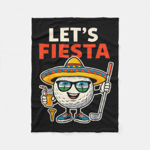 Lasst uns Fiesta Cinco De Mayo Golfball Sombrero G Fleecedecke