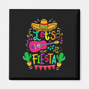 Lasst uns Fiesta Cinco De Mayo Mexican Party Guita Magnet