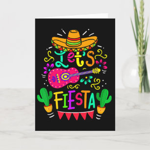 Lasst uns Fiesta Cinco De Mayo Mexikanische Party Karte