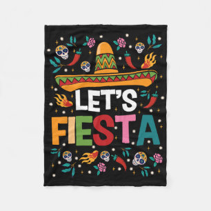 Lasst uns Fiesta Cinco De Mayo mexikanische Themen Fleecedecke