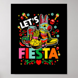 Lasst uns Fiesta Cinco De Mayo Mexikanisches Hemd Poster