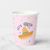 Lasst uns Fiesta Cinco De Mayo Papiertassen feiern Pappbecher (Rückseite)