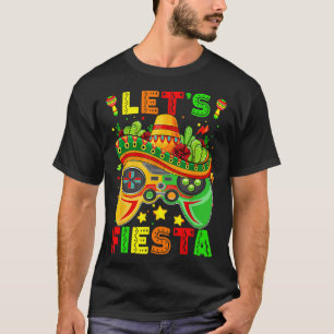 Lasst uns Fiesta Cinco De Mayo Shirt Kinder Gamer 