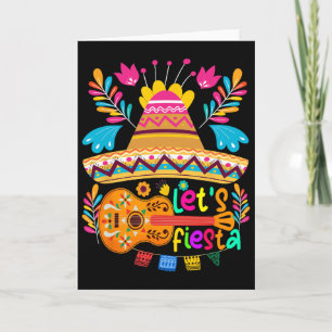 Lasst uns Fiesta Cinco De Mayo T-Shirt Mexikanisch Karte