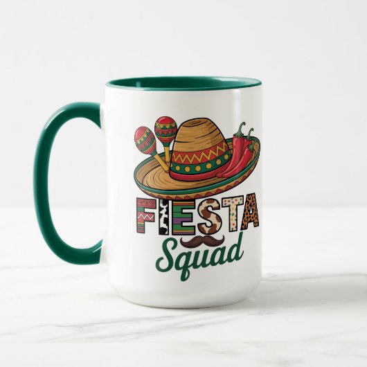 Lasst uns Fiesta Cinco De Mayo Tasse – Buntes Mexi (Links)
