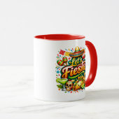 Lasst uns Fiesta Cinco De Mayo Tasse – Farbige Mex (VorderseiteRechts)