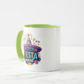 Lasst uns Fiesta Cinco De Mayo Tasse – Farbige Mex (Vorderseite Links)