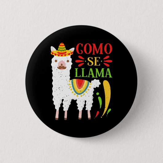 Lasst uns Fiesta Como Te Llamas Cinco De Mayo Como Button (Vorderseite)
