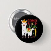 Lasst uns Fiesta Como Te Llamas Cinco De Mayo Como Button (Vorne & Hinten)