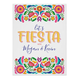 Lasst uns Fiesta Couples Dusche Party Dekor Poster