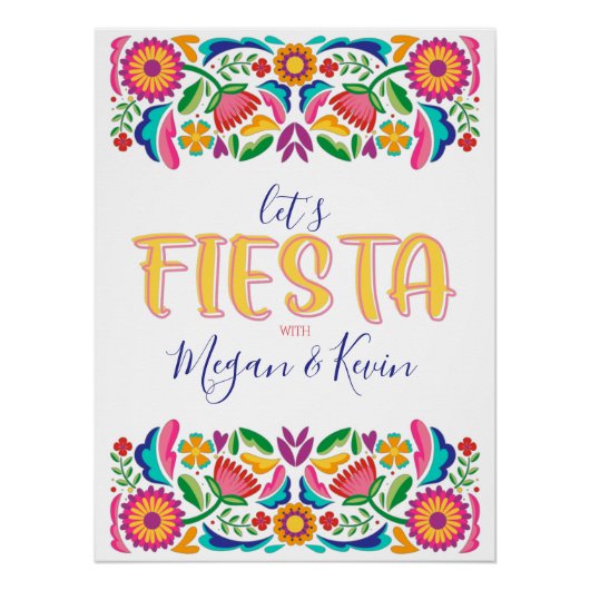 Lasst uns Fiesta Couples Dusche Party Dekor Poster (Vorderseite)