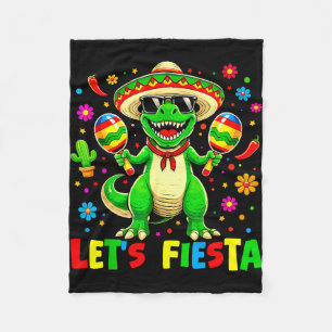 Lasst uns Fiesta-Dinosaurier Cinco de Mayo Jungen  Fleecedecke
