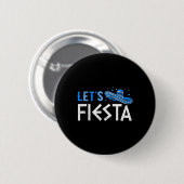 Lasst uns Fiesta Funny Griechisch Ostern Cinco De  Button (Vorne & Hinten)