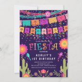 Lasst uns Fiesta Kindergeburtstag Party Einladung (Vorderseite)