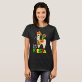 Lasst uns Fiesta Llama Cinco De Mayo Cactus Sombre T-Shirt (Vorne ganz)
