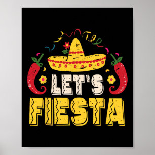 Lasst uns Fiesta machen Lustiges Cinco De Mayo Mex Poster