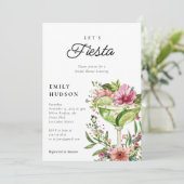Lasst uns Fiesta Margarita Brautparty Einladung (Stehend Vorderseite)