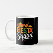 Lasst uns Fiesta Mexico Fiesta Squad Cinco de Mayo Kaffeetasse (Links)