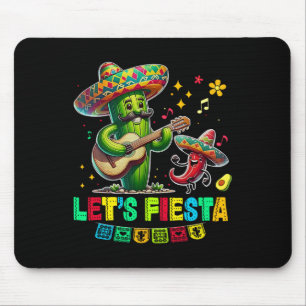 Lasst uns Fiesta Mexico Fiesta Taco Guitar Cactus Mousepad
