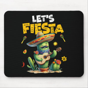 Lasst uns Fiesta Mexico Fiesta Taco Guitar Cactus Mousepad