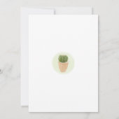 Lasst uns Fiesta Niedliche Cactus Baby Shower mach Einladung (Rückseite)