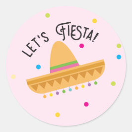 Lasst uns Fiesta Round Stickers