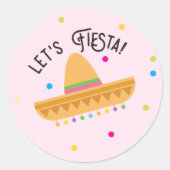 Lasst uns Fiesta Round Stickers (Vorderseite)