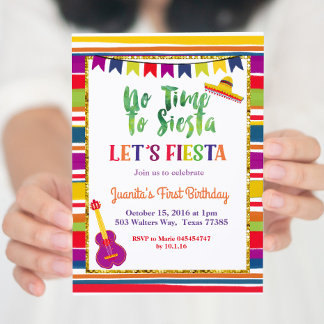 Lasst uns Fiesta Taco 5. Geburtstag Einladung