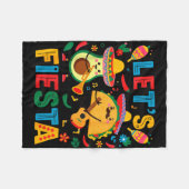 Lasst uns Fiesta-Taco-Avocado lustig Cinco de Mayo Fleecedecke (Vorderseite (Horizontal))