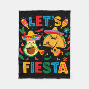 Lasst uns Fiesta-Taco-Avocado lustig Cinco de Mayo Fleecedecke