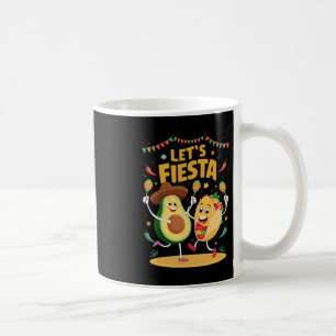 Lasst uns Fiesta Taco Avocado Lustig Cinco De Mayo Kaffeetasse